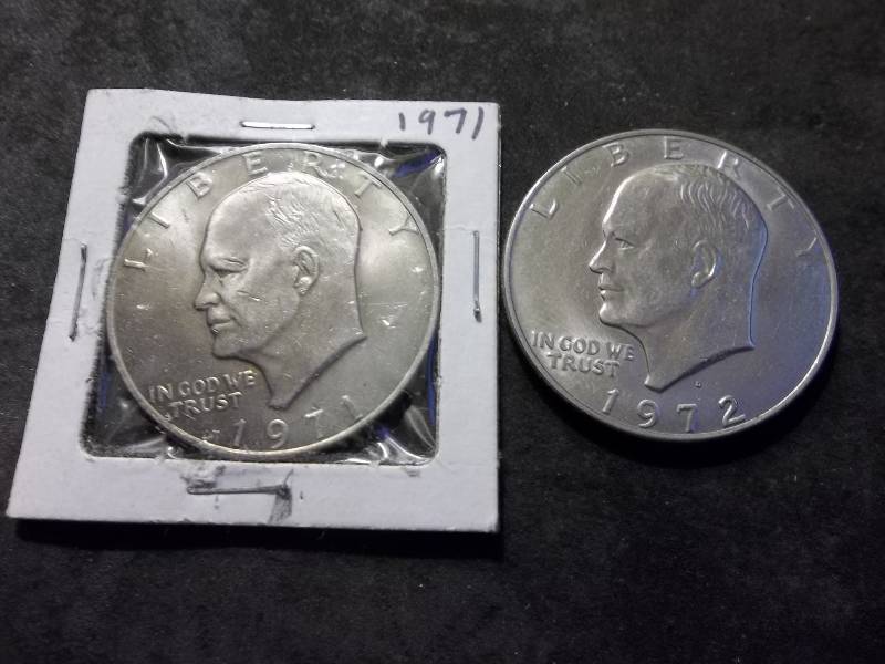 1971 & 1972 D Ike Dollars
