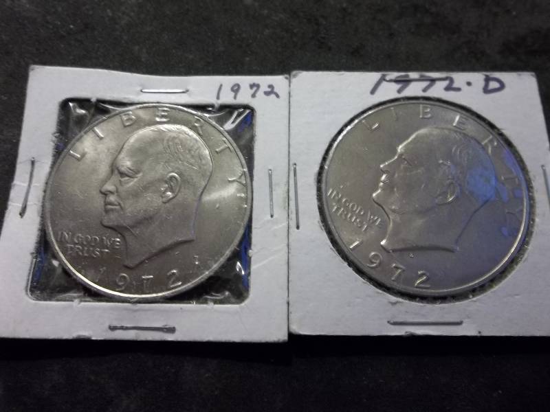 1972 & 1972 D Ike Dollars