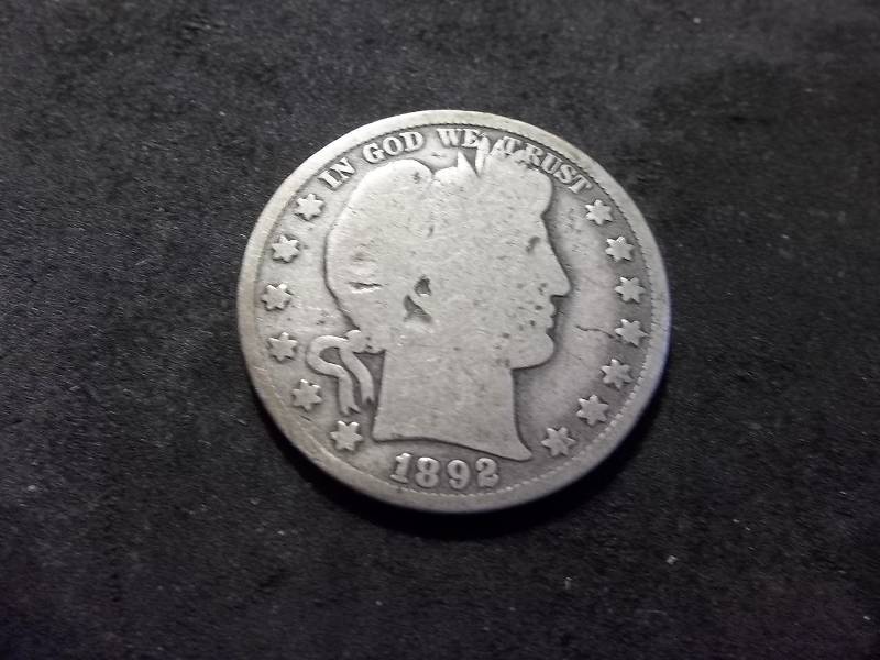 1892 Barber Silver Half Dollar