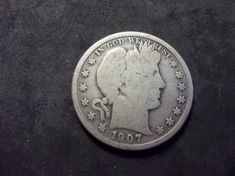 1907 S Barber Half Dollar