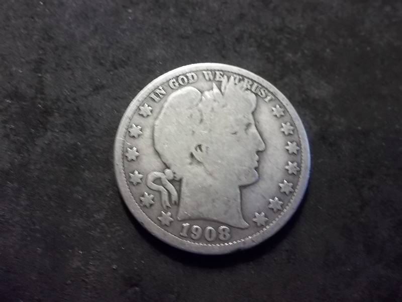 1908 O Barber Half Dollar