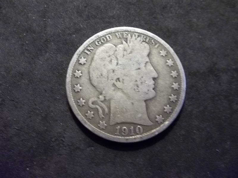 1910 S Barber Half Dollar
