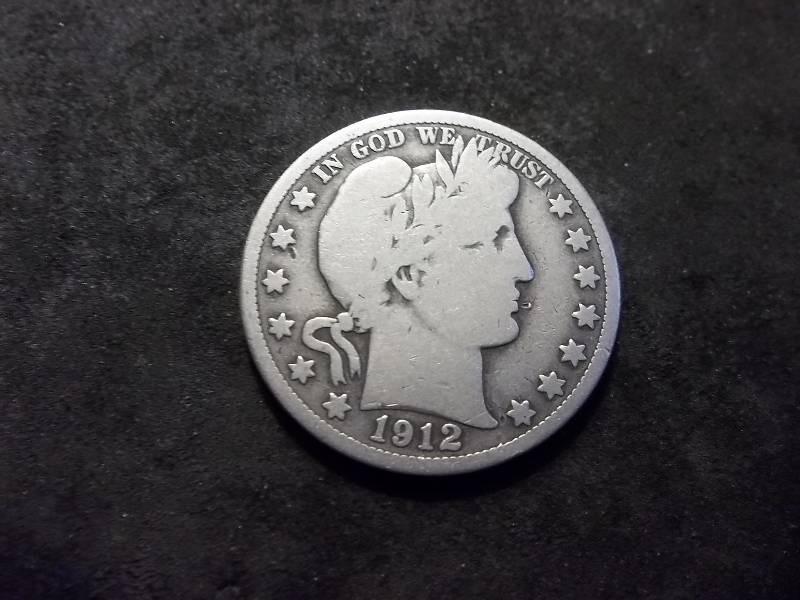 1912 S Barber Half Dollar