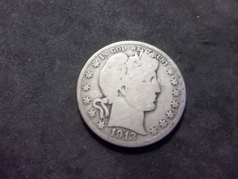 1913 D Barber Half Dollar