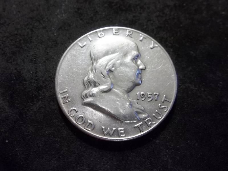 1957 D  Franklin Half Dollar