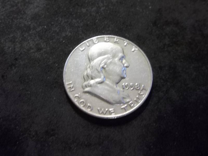 1958 D  Franklin Half Dollar