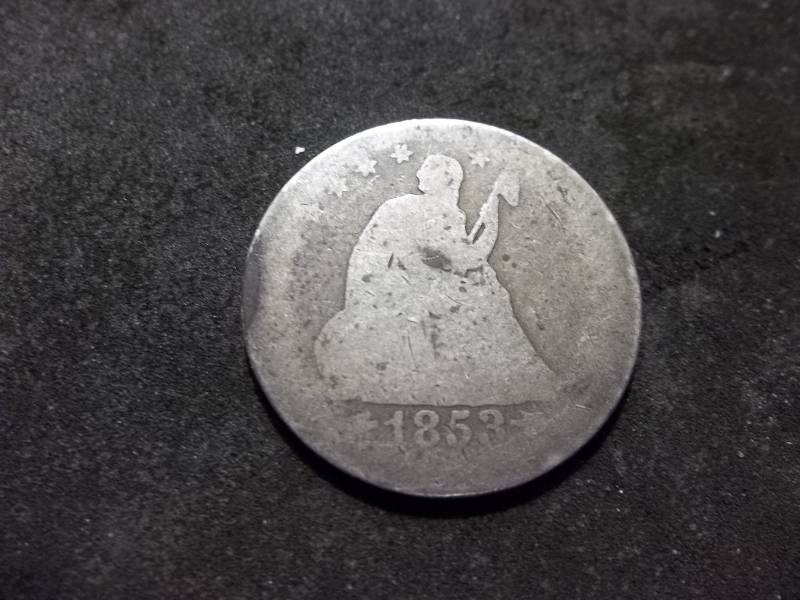 1853 Seated Quarter With Arrows & Rays