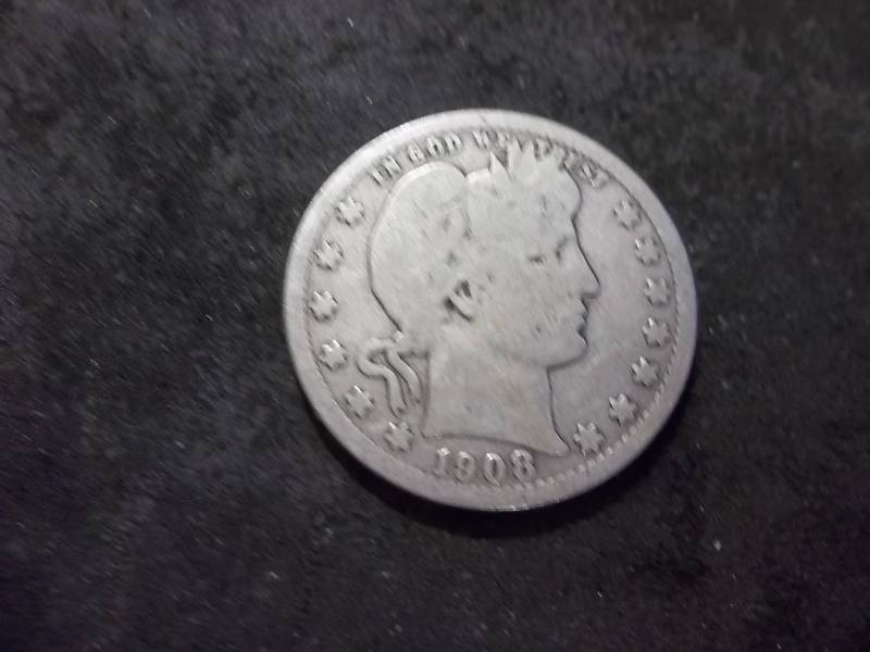 1908 D Barber Quarter