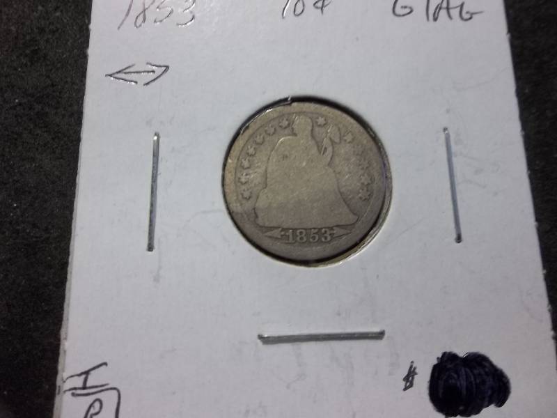 1853  Seated Liberty Dime