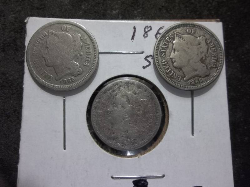 3- 1865-3 Cent Nickel