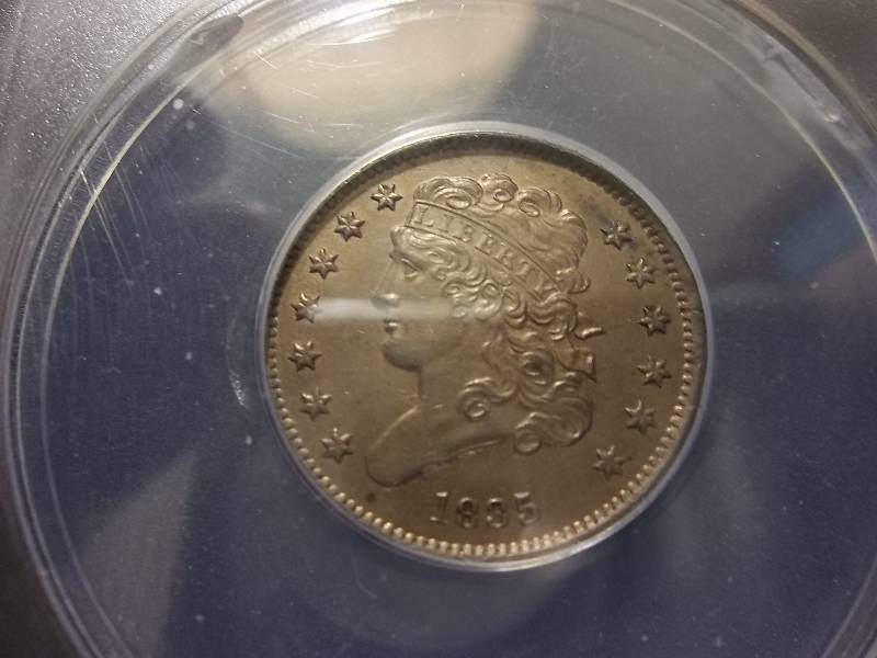 1835 Half Cent Classic Head