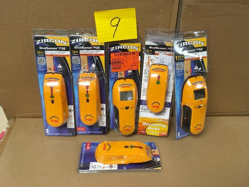 lot 9 image: Lot Zircon StudSensor HD35 Stud Finder - Lot of 6 - Open Box