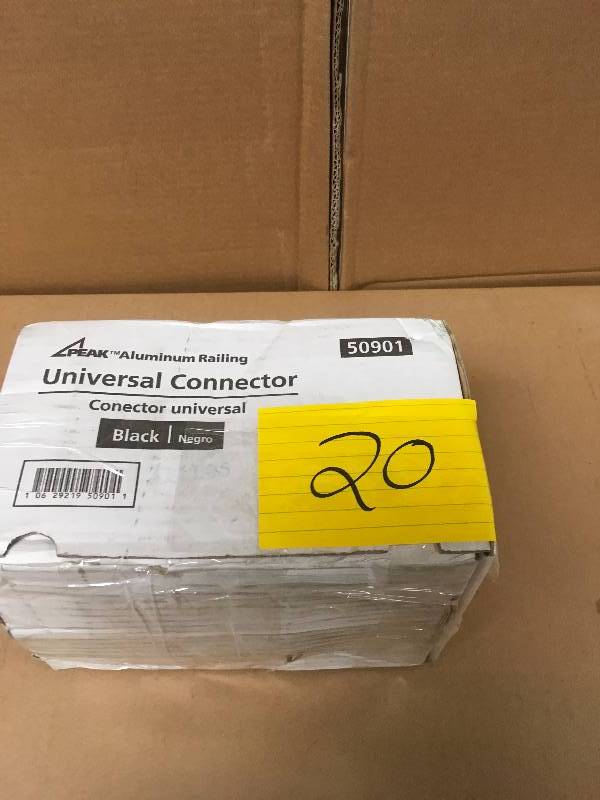 lot 20 image: Lot Black  Aluminum Univeral Connector - Lot of 6 - Open Box