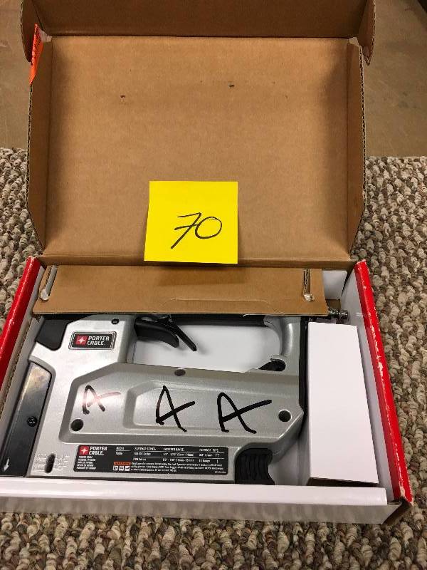 lot 70 image: Porter Cable TS056 Heavy-Duty 38 in. Crown Stapler - Open Box