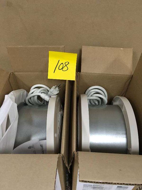lot 108 image: Room to Room Fan Thruwall - Lot of 2 - Open Box