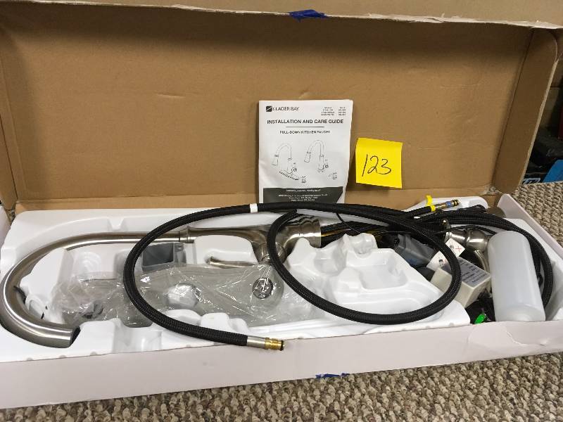 lot 123 image: USED - Glacier Bay Touchless Kitchen Fauce with LED Light - USED