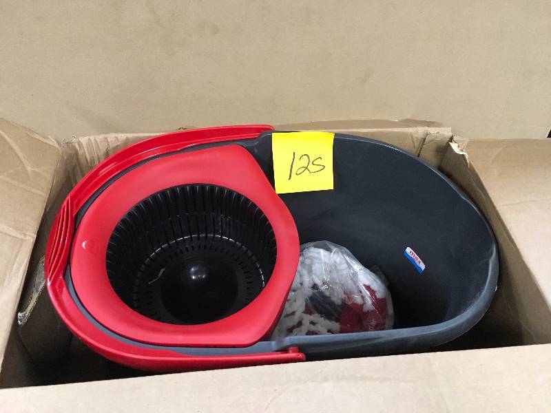 lot 125 image: O Cedar EasyWring Spin Mop & Bucket System - Open Box