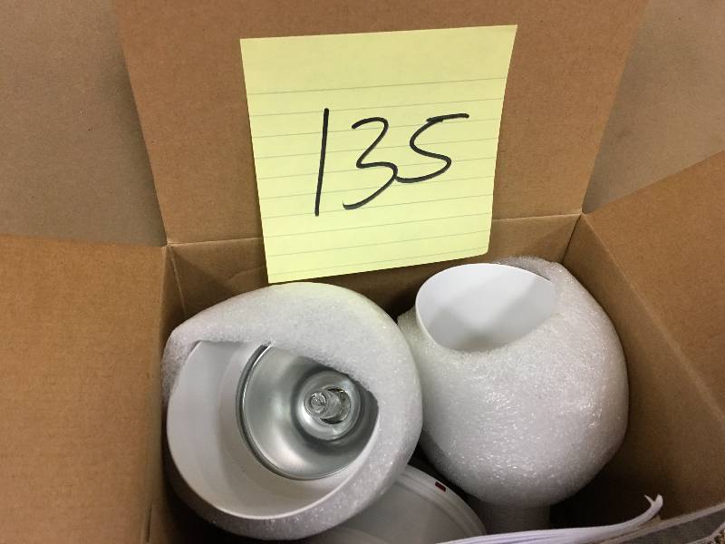 lot 135 image: Defiant - 270-Degree White Motion Outdoor Security Light - Open Box