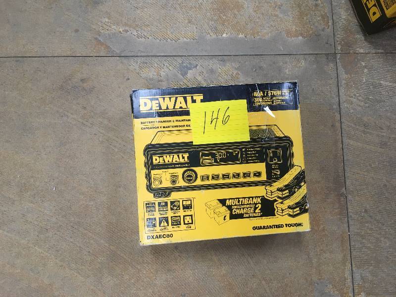 lot 146 image: Dewalt DXAEC80 30 Amp Multi Bank Battery Charger with 80 Amp Engine Start