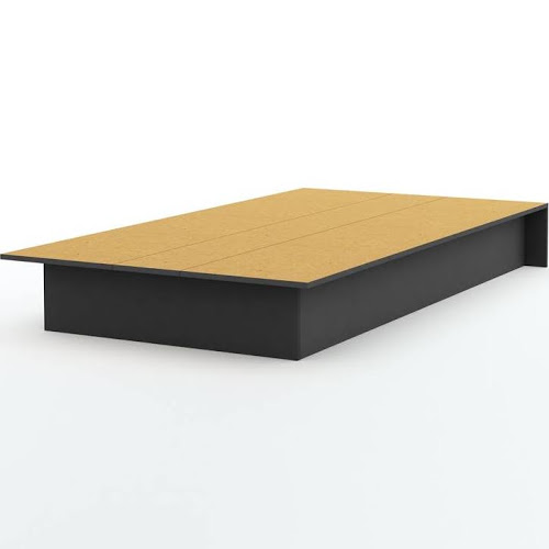 lot 212 image: Libra Platform Bed 39 Twin- Black, MSRP $104.99