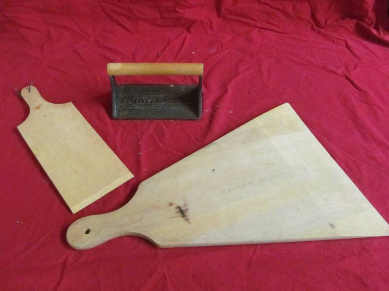 lot 82 image: meat press, cutting boards