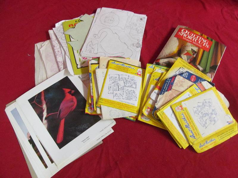 lot 179 image: patterns, iron on transfers