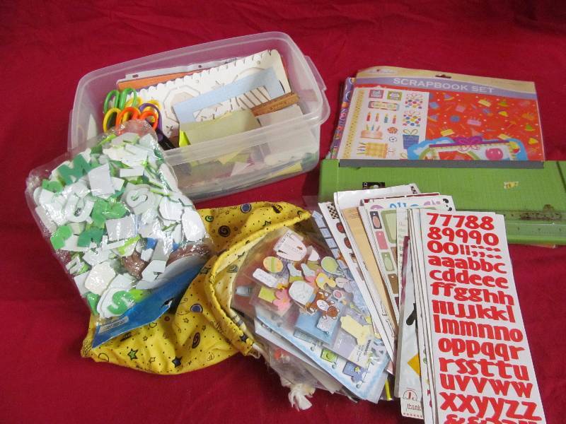 lot 200 image: scrap book supplies