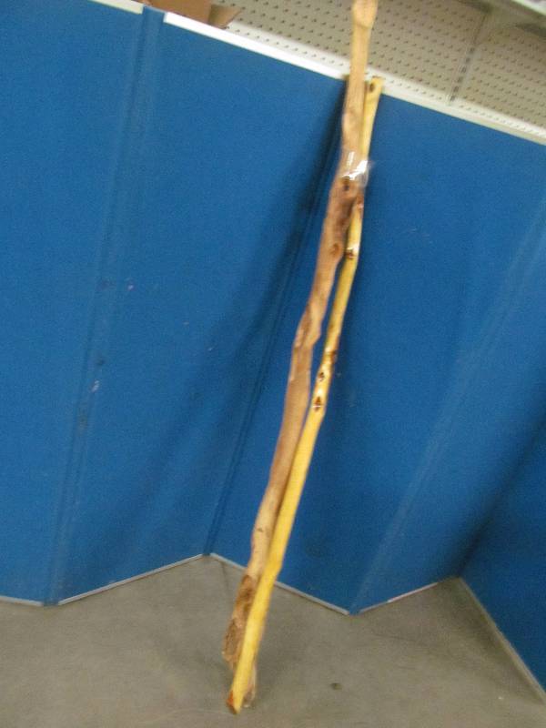 lot 235 image: diamond willow walking sticks