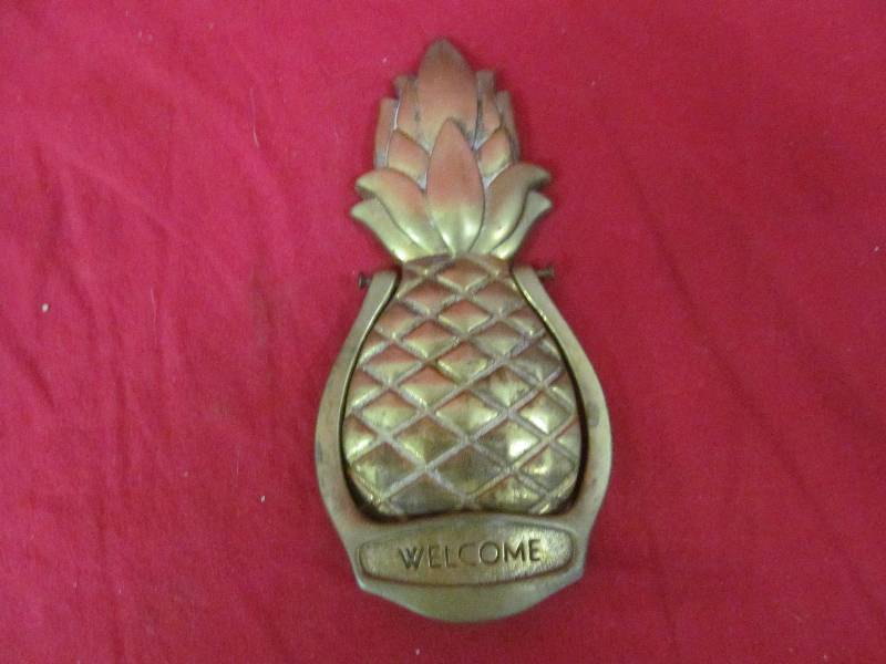 lot 317 image: brass door knocker