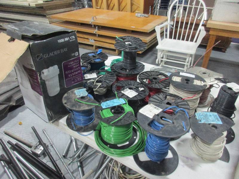 lot 9 image: Spools of wire
