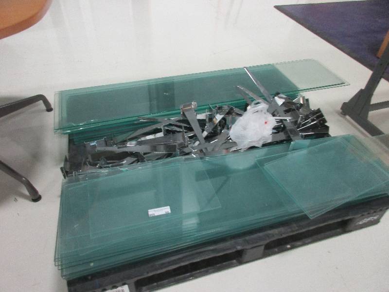 lot 68 image: Glass Shelving