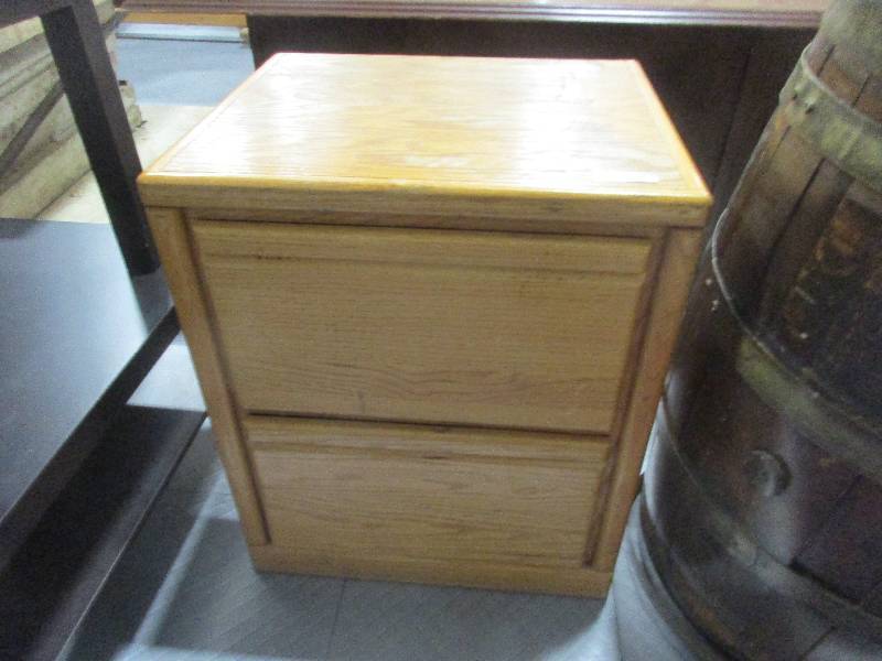 lot 101 image: Wooden File Cabinet