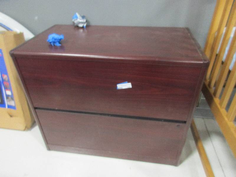 lot 122 image: Wooden File Cabinet