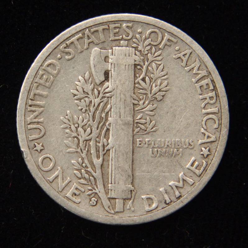 1931-S MERCURY SILVER DIME VF