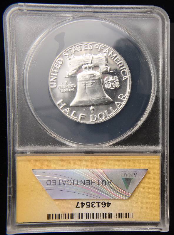 1961 PROOF FRANKLIN SILVER HALF DOLLAR PF67 ANACS