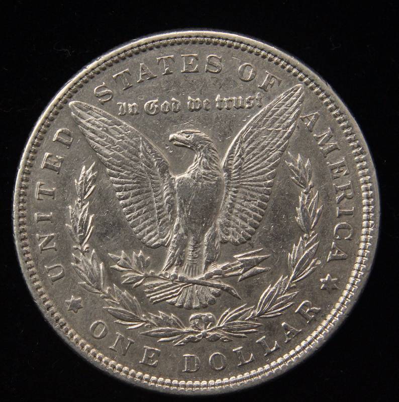 1885 MORGAN SILVER DOLLAR AU DETAILS CLEANED