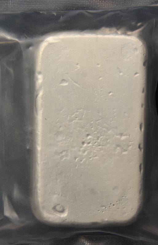 5 TROY Oz. .999 FINE SILVER BAR HAND POURED BISON BULLION SEALED