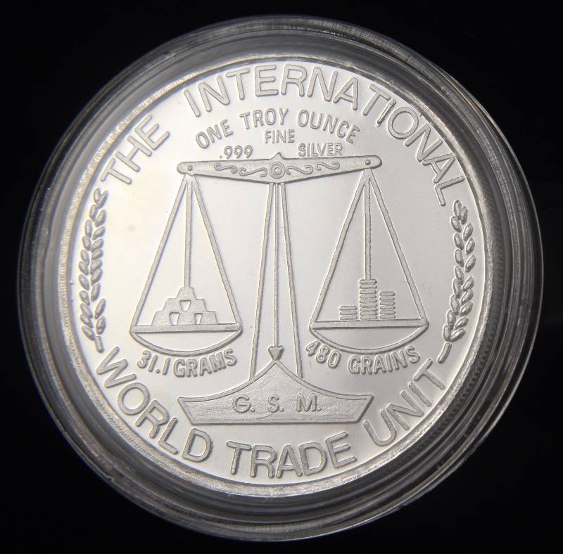 1 TROY OZ. .999 FINE SILVER MAY FLOWER TRADE UNIT IN AIRTITE HOLDER