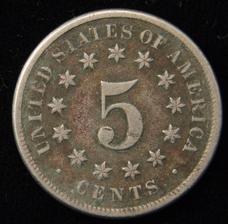 1869 US SHIELD NICKEL GOOD