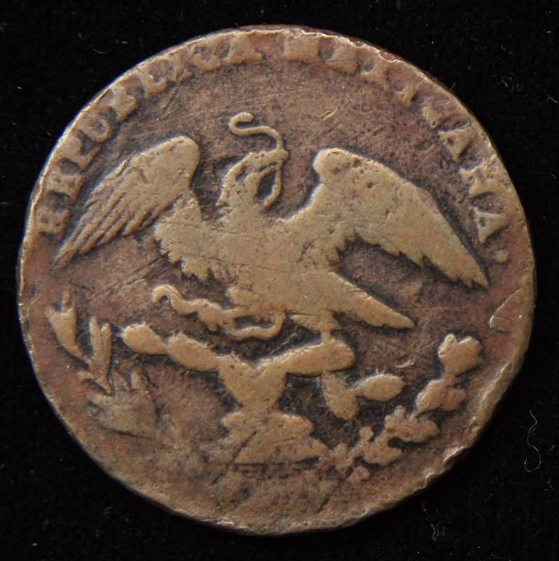 1834 MEXICO 14 REALKM358 EAGLE GOOD