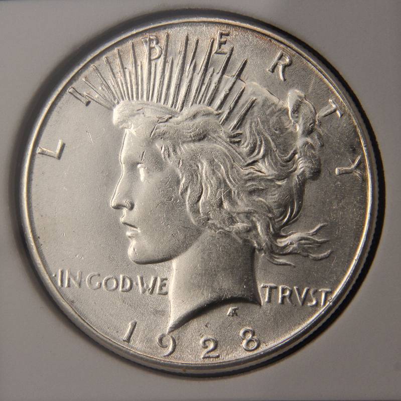 1928-S PEACE SILVER DOLLAR MS66 ANGS