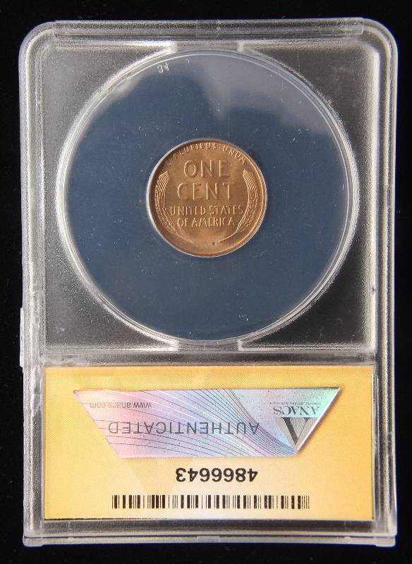 1940-D US WHEAT CENT MS62RB ANACS