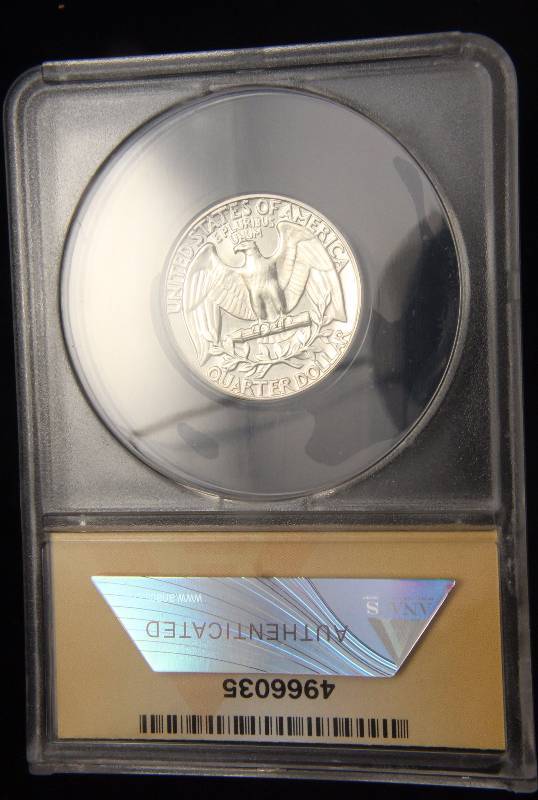 1955 PROOF WASHINGTON SILVER QUARTER PF66 ANACS