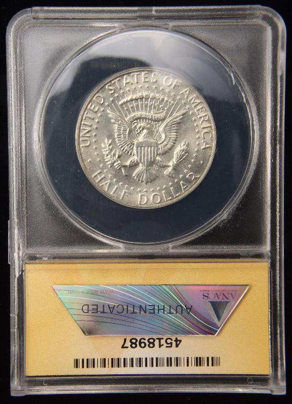 1970-D KENNEDY 40% SILVER HALF DOLLAR MS65 ANACS
