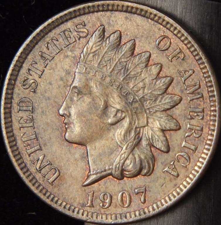 1907 INDIAN HEAD CENT MS66RB NCGS