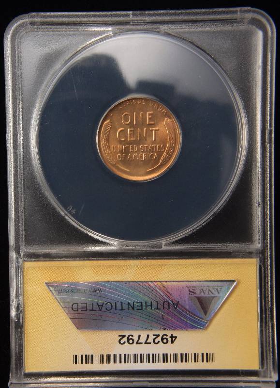 1940-S US WHEAT CENT MS65 RED ANACS