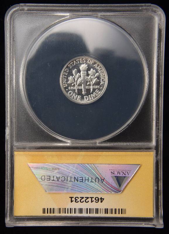 1955 PROOF ROOSEVELT SILVER DIME PF65 ANACS