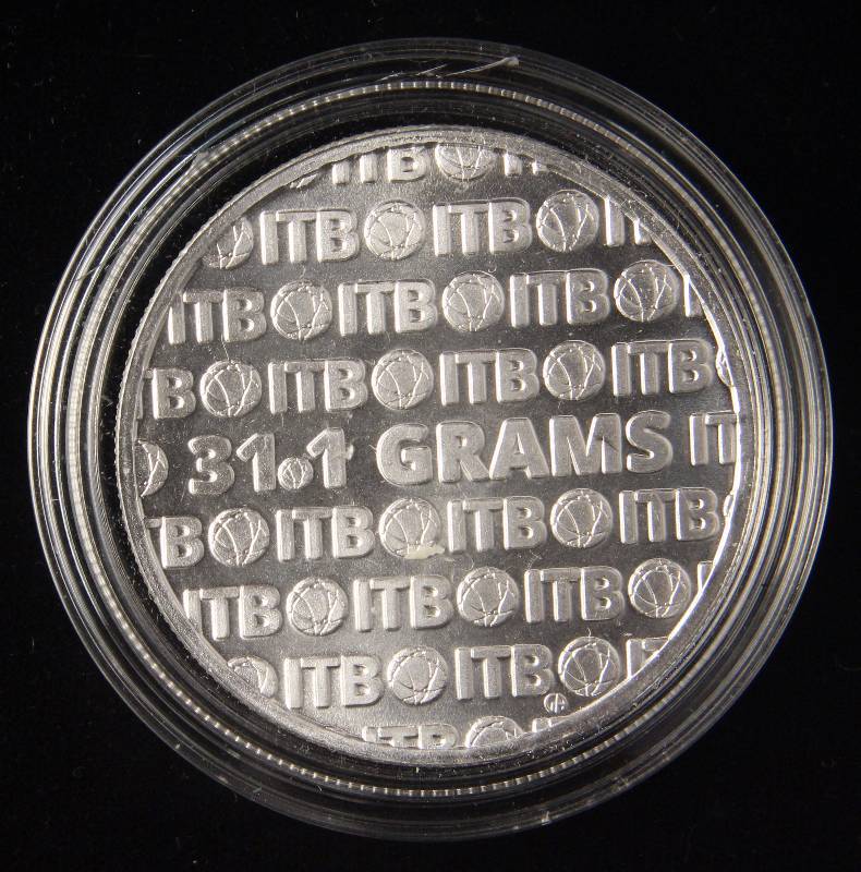 1 TROY OZ. .999 FINE SILVER INTERNATIONAL TRADE ROUND IN AIRTITE