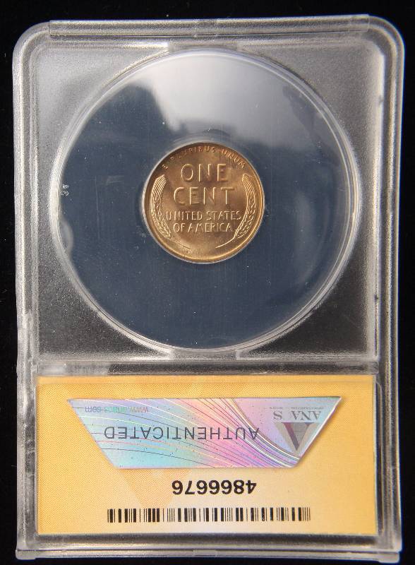 1944 US WHEAT CENT MS65RD ANACS