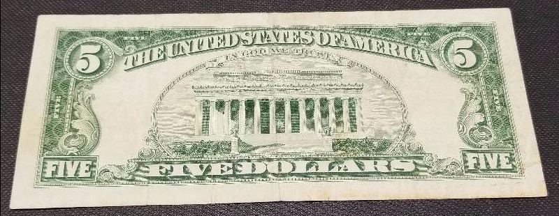 1963 US RED SEAL $5 FEDERAL RESERVE NOTE